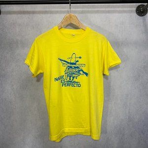 Vintage 1980s screen stars yellow graphic tee shirt size large